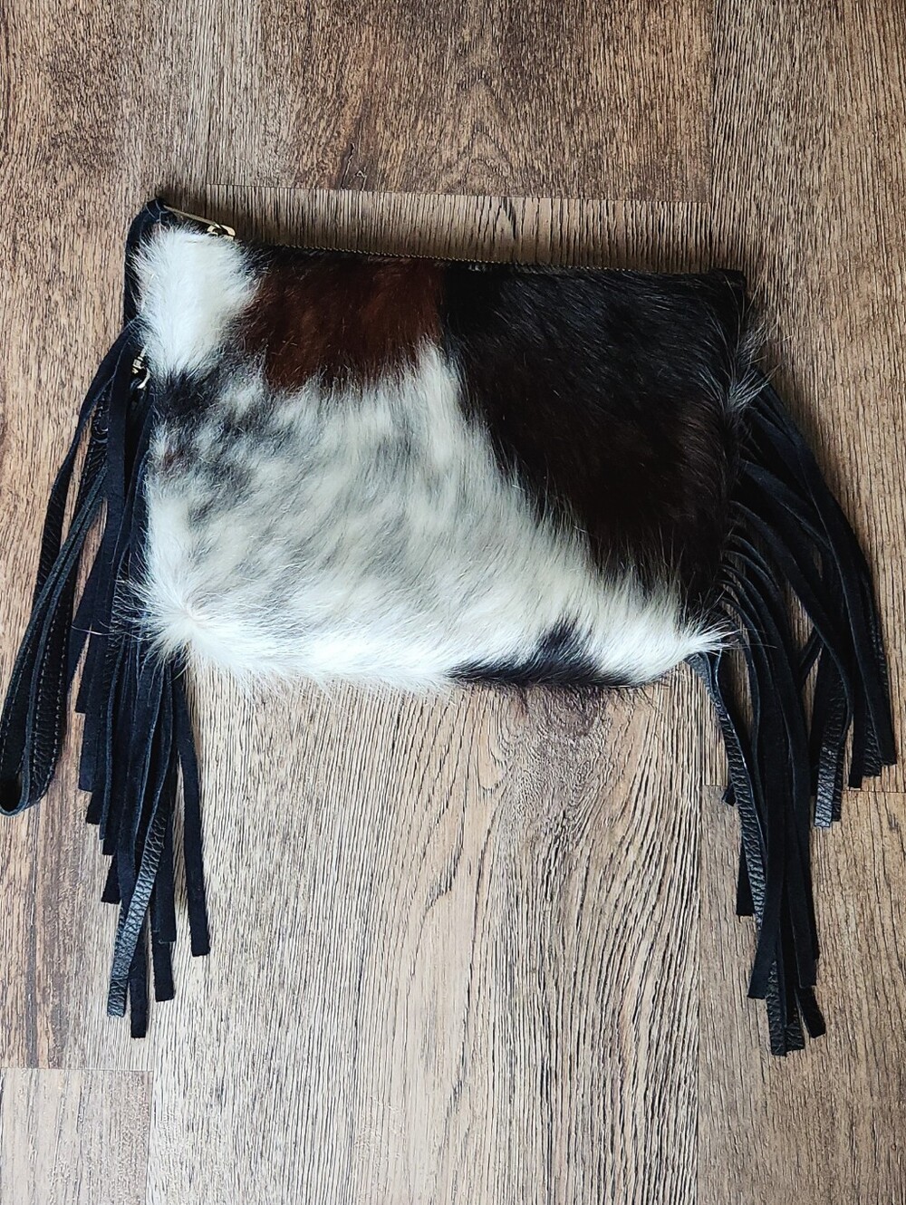 MW Cowhide Designs trendy cowhide and leather zippered purse + card holders new